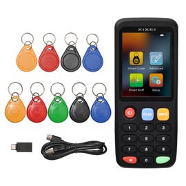 XIXEI X7 NFC RFID Card Copier Reader Writer Duplicator for Mulit Frequency Read and Writer Smart Card Programming Card(4 pcs UID Keyfobs 5 pcs 5577 Keyfobs)