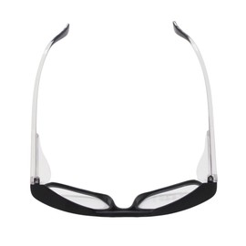 TITUS G12 Retro Style Safety Glasses Soft Folding Stainless Steel Mesh OR Color Matched Side Shield (Z87+ MODEL/Black Frame/Clear Lens, Glasses Only)