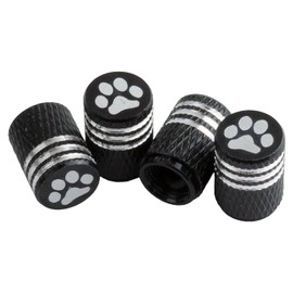 prendre Valve Caps Air Valve Caps 4pcs Tire Paw Customized Aluminum Alloy (Black) PR-NIKUVAL22-BK