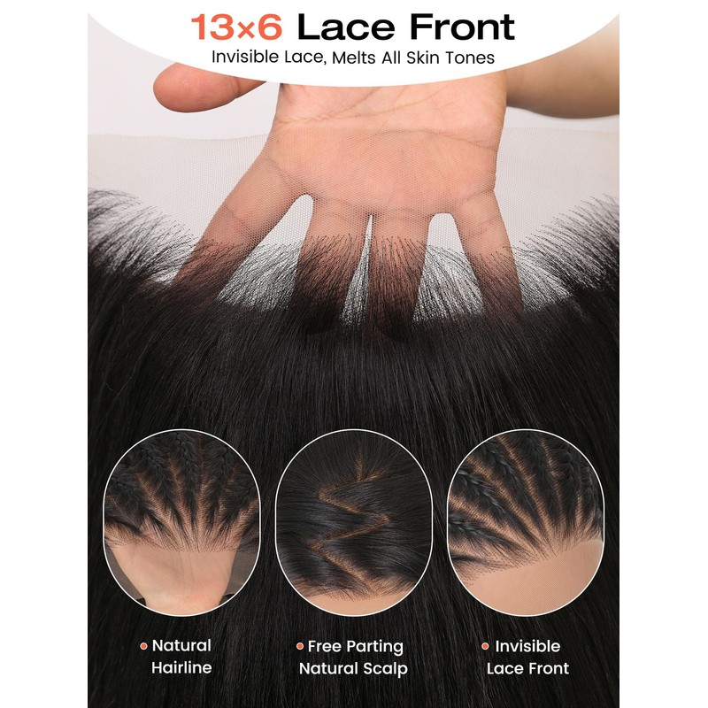 Lady Miranda Yaki Curly Layered 13 * 6 Lace Front