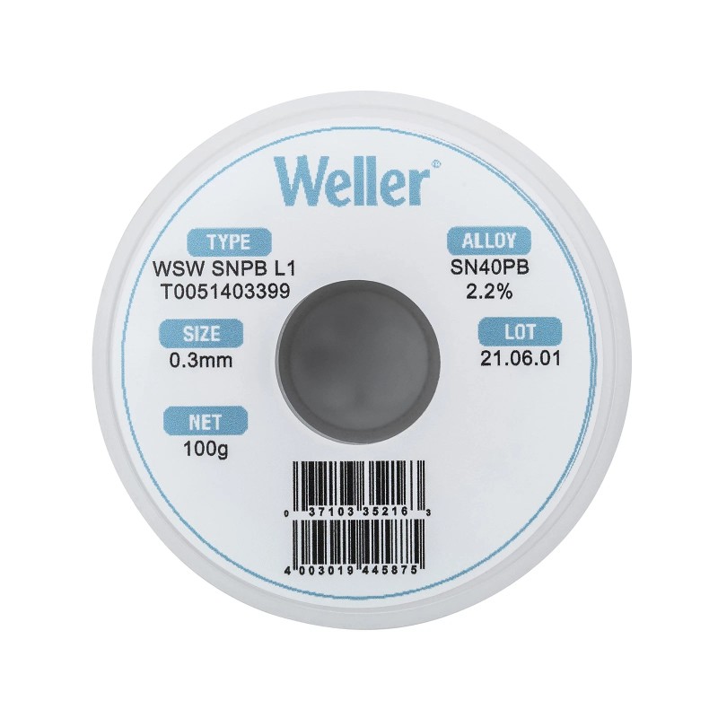 Weller WSW Solder Wire 100 Continuous Flux Core Optimized Performance
