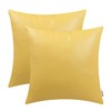 BRAWARM Faux Leather Throw Pillow Covers 20 X 20 Inches