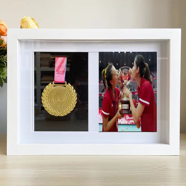 Medal Holder Box Frame Shadow Box for Medal Bib and
