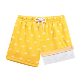 BRISIRA Toddler Boys Swim Trunks Swimsuit Boys Bathing Suit Compression Boxer Brief Liner Anti-Chafe Little Kids Baby 12m-5t