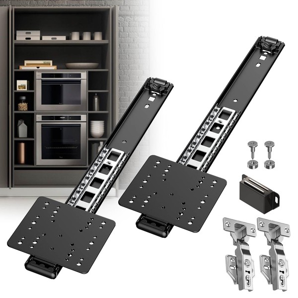 Mdkave 14inch Pocket Door Slides with Hinges,Complete Pocket Cabinet Door