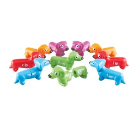 Learning Resources Snap-N-Learn Rhyming Pups Toy - Phonics, Letter Game, Toddler Color Recognition, Montessori Preschool Activities, Matching Set, Fine Motor Skills, Gifts for Boys and Girls
