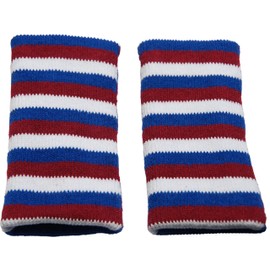 KneeBees Soft Protective Cotton Knee Pads/Knee Sleeves for Kids/Children Machine Washable Comfortable One Size Fits Most Perfect for Playing Running Exploring (R/W/B)