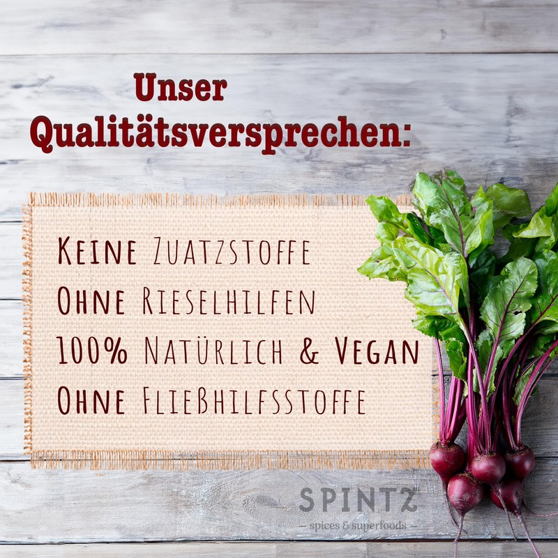 SPINTZ® 180 Organic Beetroot Capsules - High Dose Beetroot Tablets