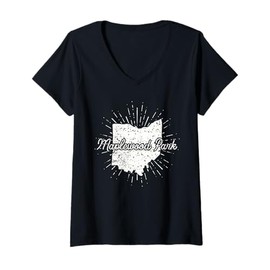 Womens Maplewood Park Ohio V-Neck T-Shirt