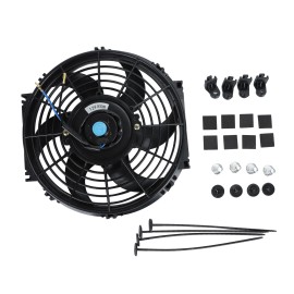 blackhorse-racing 10 Inch Universal Slim Fan Pull Electric Radiator Cooling 12V 80W 2400RPM 800CFM