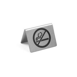 HENDI Table Sign "Nicht rauchen", Printed on Double-Sided, 50 x 35 x (H) 40 mm, Stainless Steel 18/0