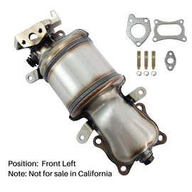 [Front Left]FortunaFlow Exhaust Manifold Catalytic Converter Compatible with Honda Accord 2008-2017,Odyssey,Passport,Pilot,Ridgeline,Acura Mdx,Rdx,Rl,Rlx,Tl,Tlx,Tsx,Zdx,3.5L[EPA Compliant+standard]