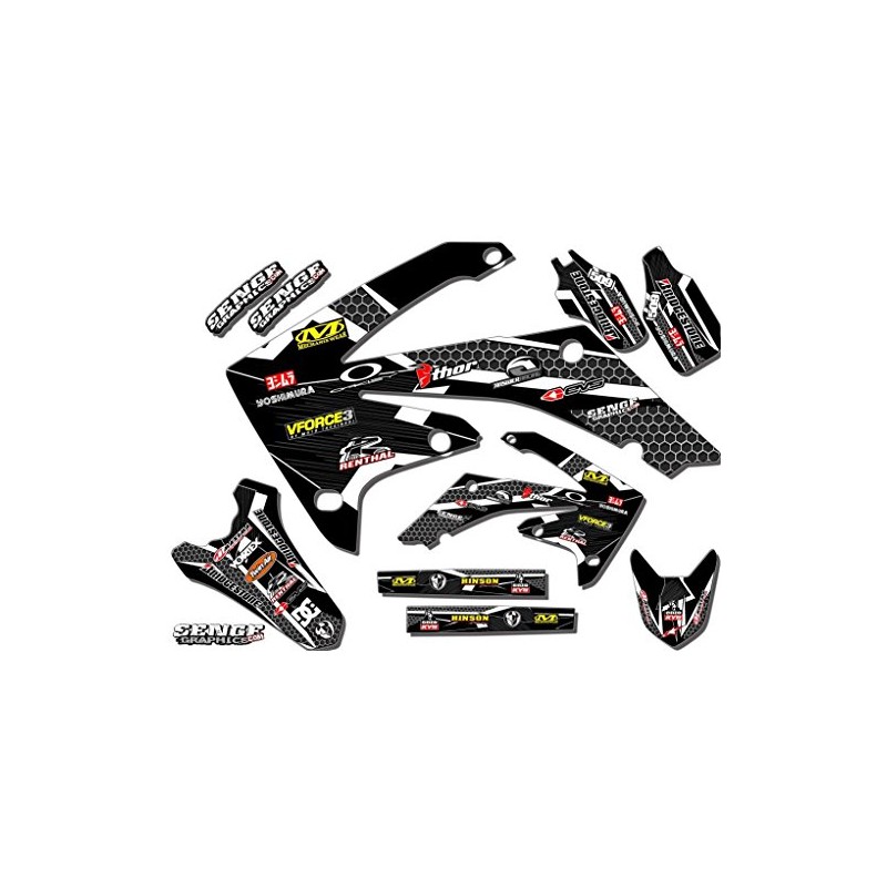 1993-1994 CR 250 R Podium Black Senge Graphics Base Kit
