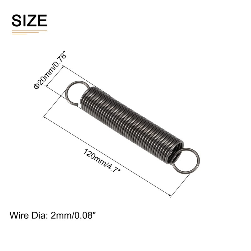 DTGN 2x20x120mm (WxODxL) Extension Springs for Residential Repair Machinery Spring