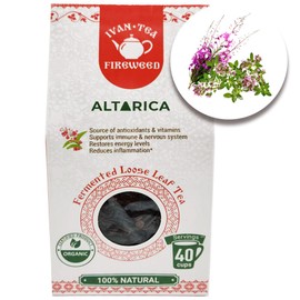 Altarica Siberian Natural Wild Ivan Chai Fireweed Willowherb Fermented Long Loose Leaf Tea Loose & Thyme Blend 50g/ 1.76oz