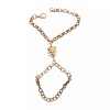 Unbranded Women Gold Metal Hand Chain Charm Lion Wrist Bracelet