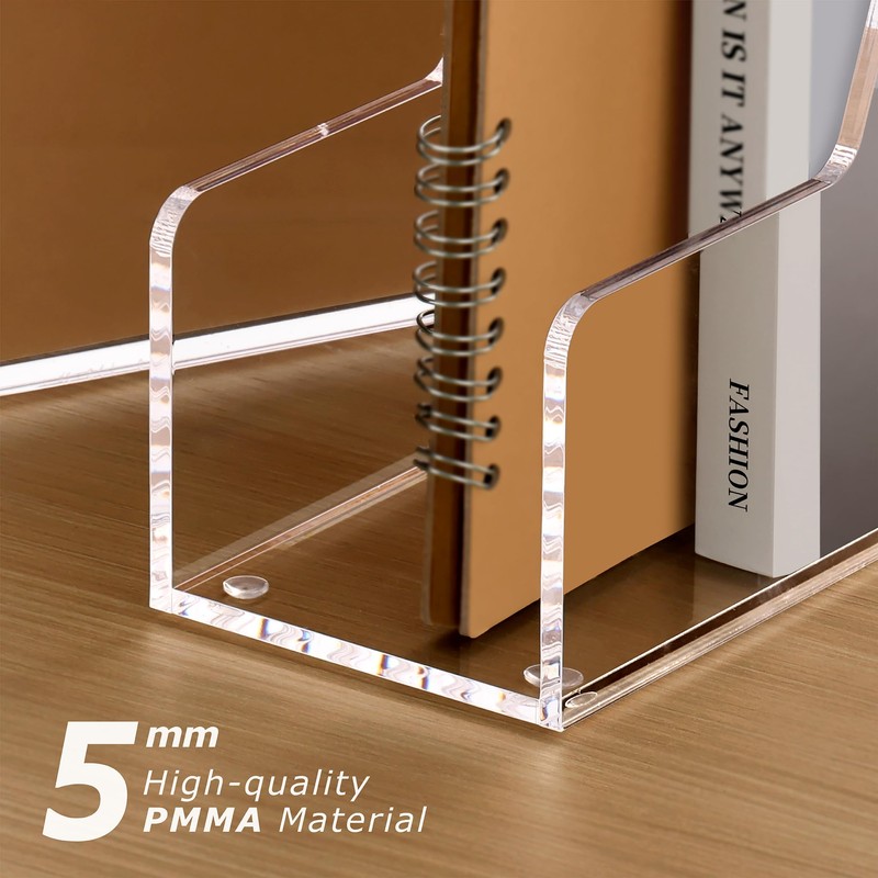 SANRUI 2-Pack Acrylic Magazine File Holder Desk Organizer Magazine Rack,