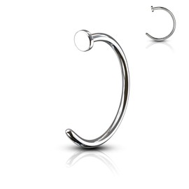 PiercedOff 316L Surgical Steel Nose Hoop - Thickness 20GA (0.8mm) / Diameter 8mm
