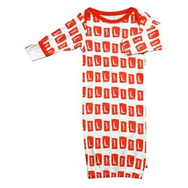 Babysoy Unisex Baby Organic Alphabet Gown Sleepsack Bundlers (00-03 Months, L)
