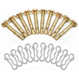 10 Sets of 738-04124a and 714-04040 Shear Pins & Cotter Pins, Replacement Shear Pin Kits Compatible for Mtd Craftsman Cub Cadet Troy Bilt Snowblowers Parts