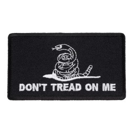 PatchStop - World's Largest Patch Store Gadsden Flag Black Patch, Don't Tread On Me Patches