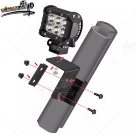 WSAYS Fit Can-Am Defender HD 5/8/10 Pro-Fit Cage Light Pods A-Pillar Mount Brackets