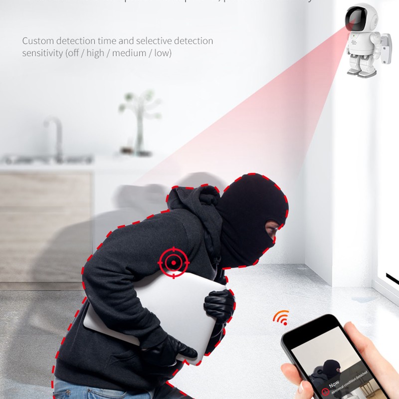 Wireless Surveillance Camera Security Monitor 1080P HD 360 Degree Night