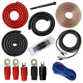 SoundBox PCK0, 0 Gauge Amp Kit Complete Amplifier Install Wiring Cables - 7500W