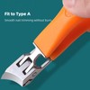 Wide Jaw Opening Anti-Splash Slanted Nail Clipper, Curved Toenail Clippers