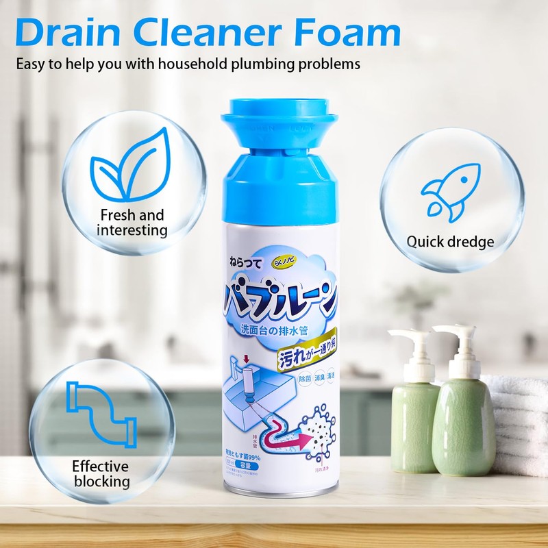 Foaming Drain Cleaner,Drain Clog Remover – Cleaner and Deodorizer,Foaming Cleaners