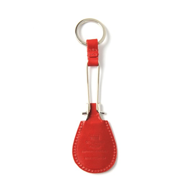 White House Cox Key FOB SHOE LIFT/Bridle Leather Shoehorn S-8490 (one) (red)