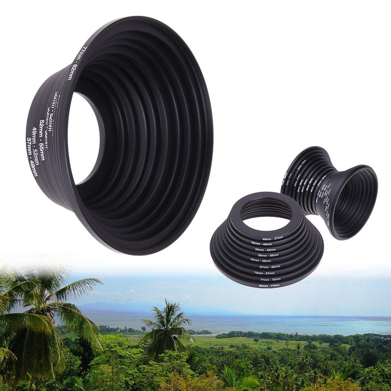 DASNTERED 18 Pieces Filter Ring Adapter Set, Camera Lens Filter