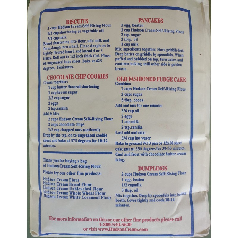 Hudson Cream Self-Rising Flour Pack of 2, 5 lb.