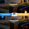 Peasur 4x4 Solar Post Cap Light 10 Pack, 2 Modes