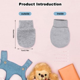 Newborn Baby Mittens, Anti Scratch Mittens for Babies 0-6 Months, Baby Gloves Suitable for Male and Female Infants (Colorful)