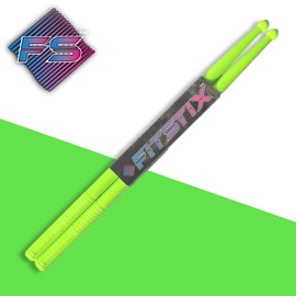 FITSTIX™ Drumsticks for Fitness & Aerobic‍ Workout Classes, High Quality Drum Sticks, Strong and Light Weight design make a fun addition to any exercise routine or class. (UV GREEN)