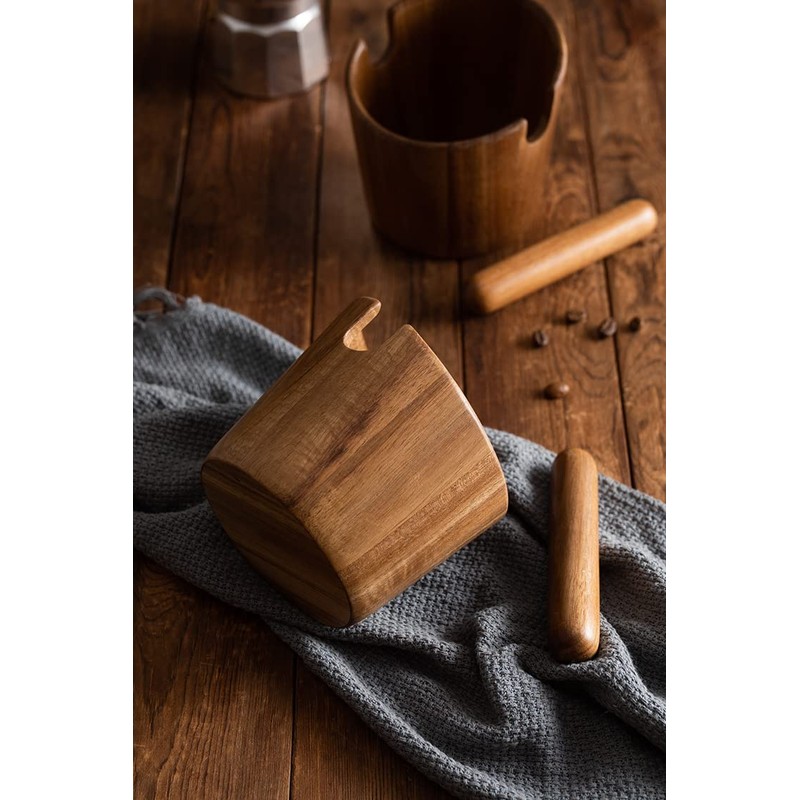 Ytnjzl 5 inch Coffee Knock Box espresso knock box,Wood Bin