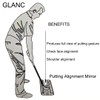 GLANC Golf Putting Practice Mat Set with Alignment Mirror &