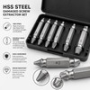 6-Piece Screw Extractor Set for Damaged Fasteners – HSS Double-Ended