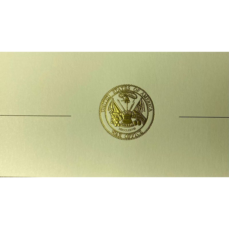 ARMY Meritorious Service Medal Certificate (MSM) - Blank