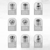 Stainless Steel Microdermabrasion Dermabrasion Tips Accessory Set for Acne Blackhead