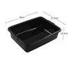 Callyne 4-Pack 8 L Black Small Plastic Kitchen Bus Tubs,