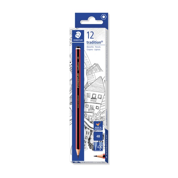 STAEDTLER 110-4B Tradition Graphite Pencil for Drawing & Sketching -