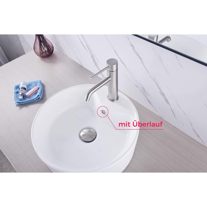 Keymark Universal Drain Fitting with Overflow Brushed Nickel - Keymark