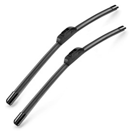 22"+22" Windshield Wiper Blades All-Season Durable and Stable Wiper Blades Original Factory Quality J/U Hook(Set of 2)