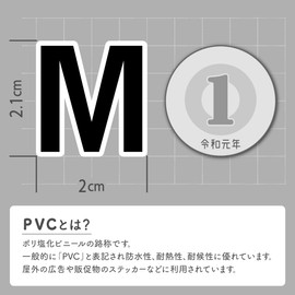 XIAXIN Waterproof PVC Alphabet Number Sticker Set Weatherproof Waterproof Roman Numerals Character Nameplate Suitcase Nameplate Locker Indoor Outdoor Use TS-539 (2 Pieces, Black)
