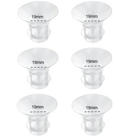 Insertos de brida de 19 mm, 6 piezas, compatible con Momcozy S12 Pro/S9 Pro/S12/S9 Cupón de extracción de leche portátil, adecuado para Medela/Spectra/Elvie/Willow/TSRETE 24 mm, reduce el túnel de 24 mm hasta 19 mm, 6 piezas