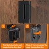 2 Set White Adjustable Portable Door Lock,Security Door Reinforcement Lock