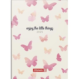 BRUNNEN Pocket Diary Model 731 (2025) "Butterfly", 2 Pages = 1 Week, A6, 144 Pages, Graphic Cover, Colourful