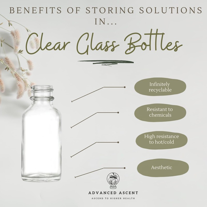 ADVANCED ASCENT Clear Glass 1 oz with Nasal Sprayer -